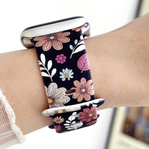 Silicone Watch Strap 38u002F40u002F41u002F42mm | 44u002F45u002F46u002F49mm Adjustable And Replaceable, Colorful Butterfly Clasp, Fashionable Comfort, Lightweight, Non-Fading Print, Ideal for Watch Series 1-10u002FUltrau002FSe, Perfect for Gifts